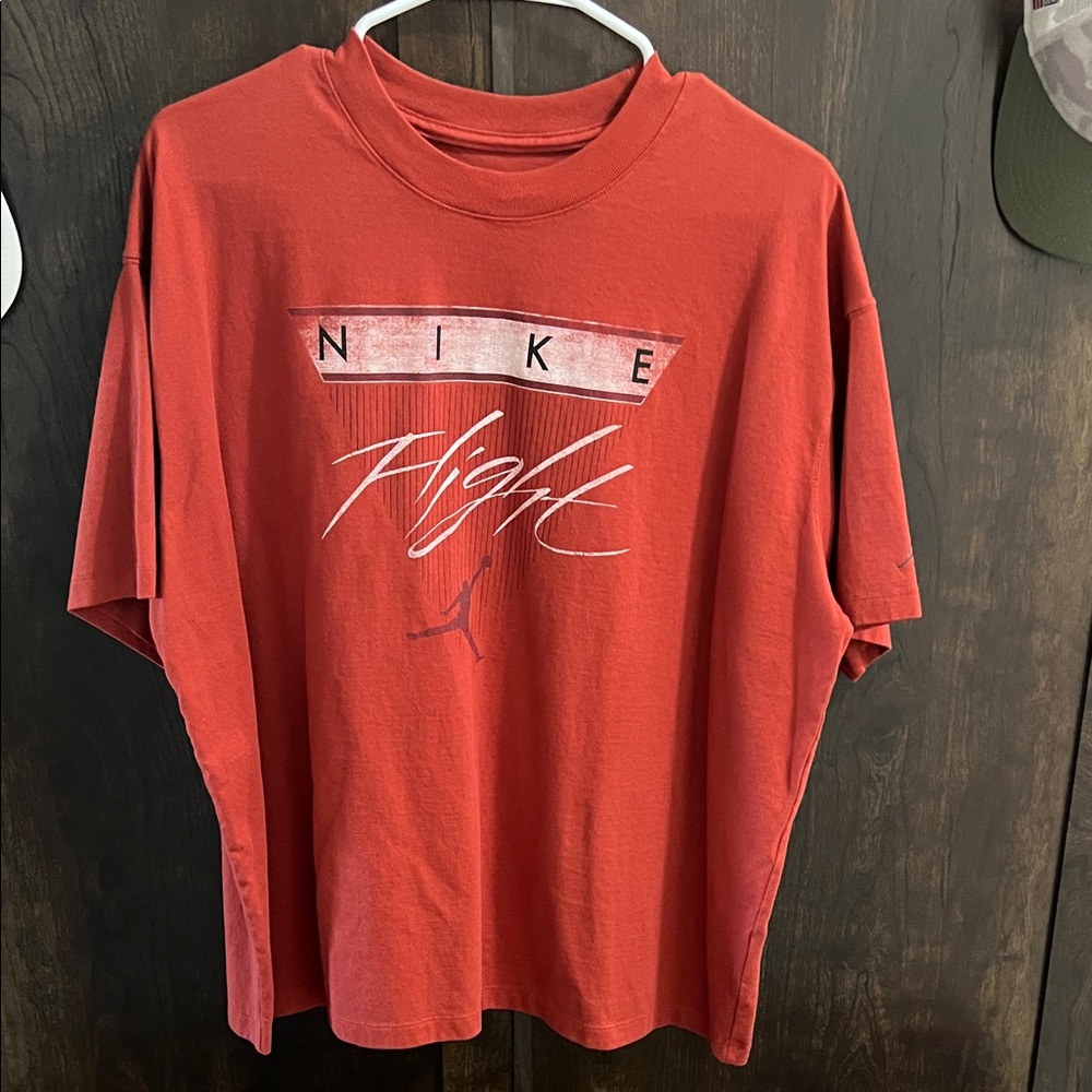 Nike Orange 'Flight' Graphic Short Sleeve Tee size XL